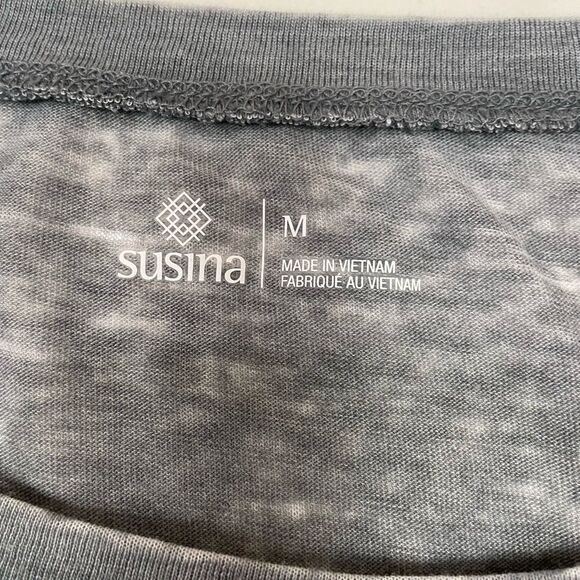 Susina burnout grey T-shirt with tie in front - Picture 2 of 5